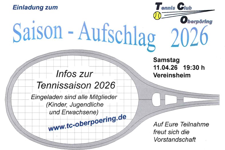 Einladung Saisonaufschlag